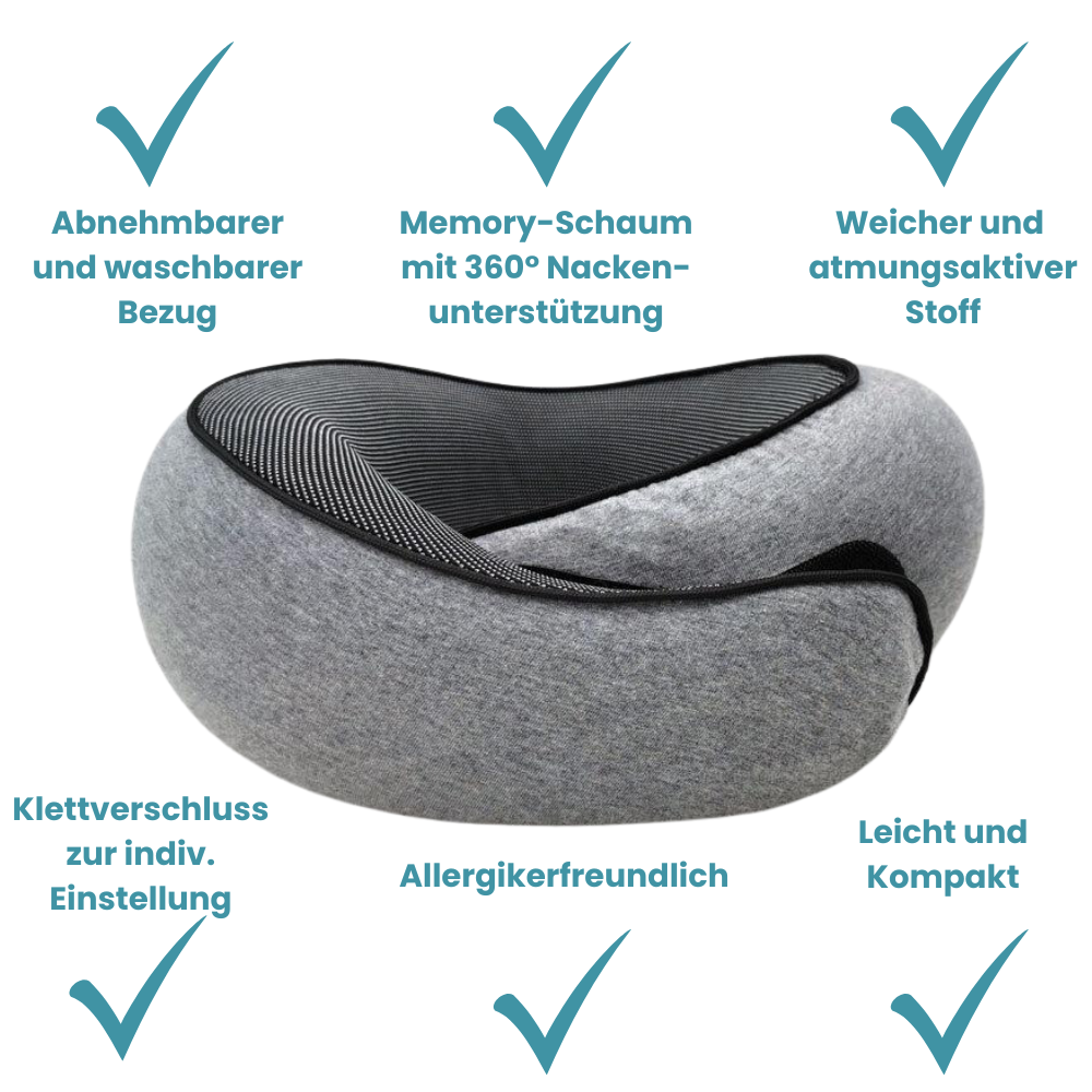 TravelCush - 360° Ergonomisches Reise Nackenkissen